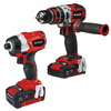 Einhell Power X-Change Einhell Power X-Change Combi Drill & Impact Driver Twinpack with 1 x 2.0Ah,  1 x 4.0Ah batteries
