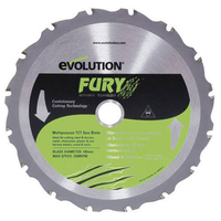Evolution Evolution Fury 185mm Replacement Multipurpose TCT Blade