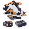 Evolution EXT Evolution R165CCS-Li Cordless 165mm Circular Saw 18V Li-Ion EXT & Multi-Material Blade - 4.0Ah Battery & Rapid Charger
