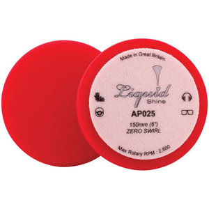Flexipads Flexipads AP025 Liquid Shine 150mm (6”) 2 Piece Red Zero Swirl Foam Pad