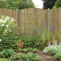 Forest Forest 6x6ft Featheredge Dome Contractor Fence Panel (10 Pack)