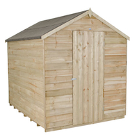 Forest Forest 6x8ft Apex Overlap Pressure Treated Shed With No Window (Assembled)