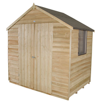Forest Forest 7x5ft Apex Overlap Pressure Treated Double Door Shed (Assembled)