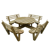Forest Forest 82x246x246cm Circular Picnic Table with Seat Backs