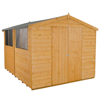 Forest Forest 8x10ft Apex Shiplap Dipped Double Door Shed (Assembled)