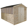 Forest Forest 8x12ft Apex Overlap Pressure Treated Double Door Shed