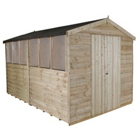 Forest Forest 8x12ft Apex Overlap Pressure Treated Double Door Shed (Assembled)