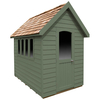 Forest Forest Redwood Lap Forest Retreat 8x5 Apex Shed - Green (Assembled)