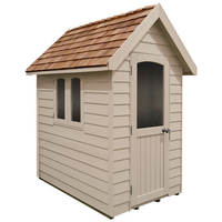 Forest Forest Redwood Lap Retreat 6x4 Apex Shed - Cream (Assembled)