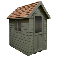 Forest Forest Redwood Lap Retreat 6x4 Apex Shed - Green (Assembled)