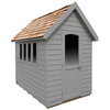 Forest Forest Redwood Lap Retreat 8x5 Apex Shed - Grey (Assembled)