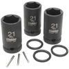 Kielder Kielder 1/2” 21mm Mid-Size Impact Socket and Pin & O-Ring (3 Pack)