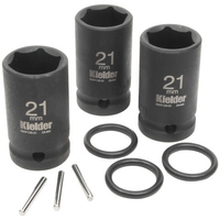 Kielder Kielder 1/2” 21mm Mid-Size Impact Socket and Pin & O-Ring (3 Pack)