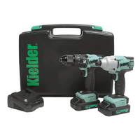 Kielder Type 18 Kielder KWT-TPK 18V Brushless Combi Drill & Impact Driver Twin Pack with 2 x 2.0Ah Batteries