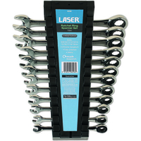 Laser Laser 6296 12 Piece Metric Ratchet Combination Spanner Set