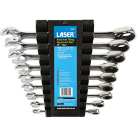 Laser Laser 6699 9 piece Imperial Ratchet Combination Spanner Set
