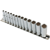 Laser Laser 7589 ¼” Drive 13 Piece Metric Bi-Hex Deep Socket & Rail Set