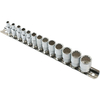 Laser Laser 7590 ¼” Drive 13 Piece Metric Bi-Hex Standard Socket & Rail Set