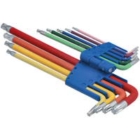 Laser Laser 7873 9 piece Colour Coded Star Key Set - Ball End