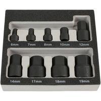 Laser Laser 9 Piece Low Profile Hex Socket Set
