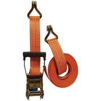 Lifting & Crane 6m 5 tonne Ratchet Lashing Assembly Rubber Handle with Claw Hooks