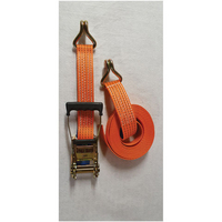 Lifting & Crane 8m 5 tonne Ratchet Lashing Assembly Rubber Handle with Claw Hooks