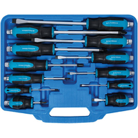 Machine Mart 12 Piece Hex Bolster Screwdriver Set with Storage Case