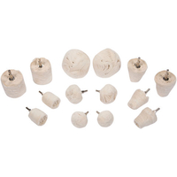 Machine Mart 14 Piece Set of 1/4" Shank Assorted Buffing Wheels