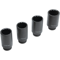 Machine Mart 4 Piece 1/2" Drive Metric Cr-Mo Impact Sockets (30-36mm)
