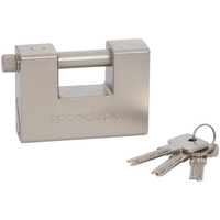 Machine Mart Fort Knox 93mm Shutter "C" Type Block Padlock