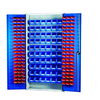 Machine Mart Xtra Barton 013066 Louvre Panel Cabinet with 120 Red & 60 Blue Bins