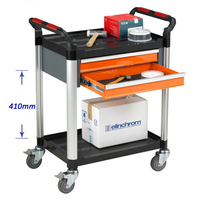 Machine Mart Xtra Barton Storage WHTT2SS/D2 2 Shelf Trolley With 2 Drawers