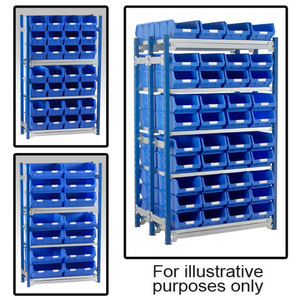 Machine Mart Xtra Barton Toprax Double Initial Bay with 56 TC5 Bins & 6 Shelves