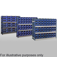 Machine Mart Xtra Barton Toprax Longspan Double Extension Bay with 56 TC6 Bins & 6 Shelves