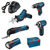 Machine Mart Xtra Bosch 10.8V Professional 5 Piece Tool Kit With Batteries and L-BOXX (With Impact Driver)