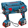 Machine Mart Xtra Bosch GSB/GDR 18 V-LI Professional Cordless 18V Tool Twin Pack,  Batteries & L-BOXX