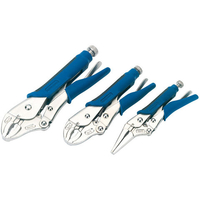 Machine Mart Xtra Draper 3 Piece Soft Grip Self Grip Plier Set