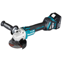 Makita LXT Makita DGA463RTJ 18V LXT BL 115mm Cordless Angle Grinder with 2 x 5.0Ah Batteries