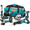 Makita Makita DLX6000M 6 Piece 18V LI-ION Combo Kit (3Batteries & Charger)