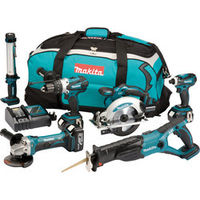 Makita Makita DLX6000M 6 Piece 18V LI-ION Combo Kit (3Batteries & Charger)