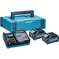 Makita XGT Makita DC40RA XGT Power Source Kit with 2 x 4Ah Batteries,  Charger & Makpac Case