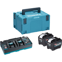 Makita XGT Makita DC40RB XGT Power Source Kit with 2 x 8Ah Batteries,  Twin Charger & MakPac Case