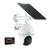 Reolink Reolink G2K4GPTSM64 2K 4G LTE Pan Tilt Battery Camera with Solar Panel & 64GB microSD Card