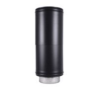Roccheggiani Roccheggiani Black Adjustable Pipe 300-450mm - 2 Sizes