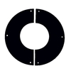 Roccheggiani Roccheggiani Black Rosette 90 Degree - 2 Sizes