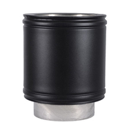 Roccheggiani Roccheggiani Black Straight Pipe 200mm - 2 Sizes