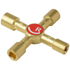 Rothenberger Rothenberger Brass Multi-Purpose 4 Way Utility Key