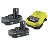 Ryobi Ryobi RBC18LL13 18V One+ 1.3Ah Li-Ion Battery Twin Pack & Charger