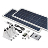 Solar Technology International PV Logic 2 x 100Wp Narrowboat Kit with Alloy Brackets