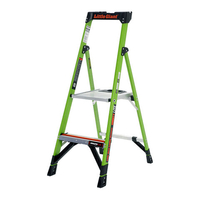 T. B. Davies Little Giant 2 Tread Mighty Lite Hi-Viz GRP Fibreglass Step Ladder